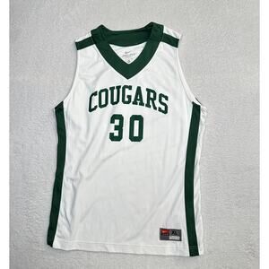 Nike Team Dri-Fit Cougars Basketball Jersey Men's XL White Green #30